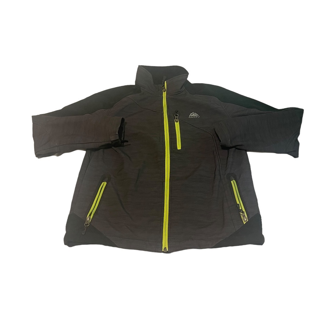Snozu‎ Hoodie Boys Large Gray Performance Full Zip Pockets Lightweight Casual
